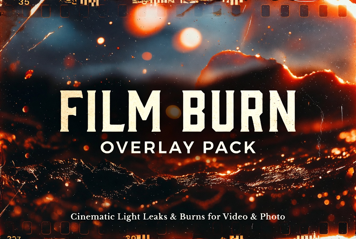 Cinematic Film Burn Overlay Pack